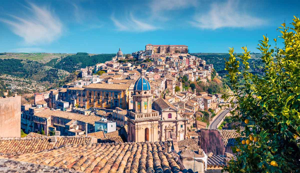 vista su ragusa e ragusa ibla